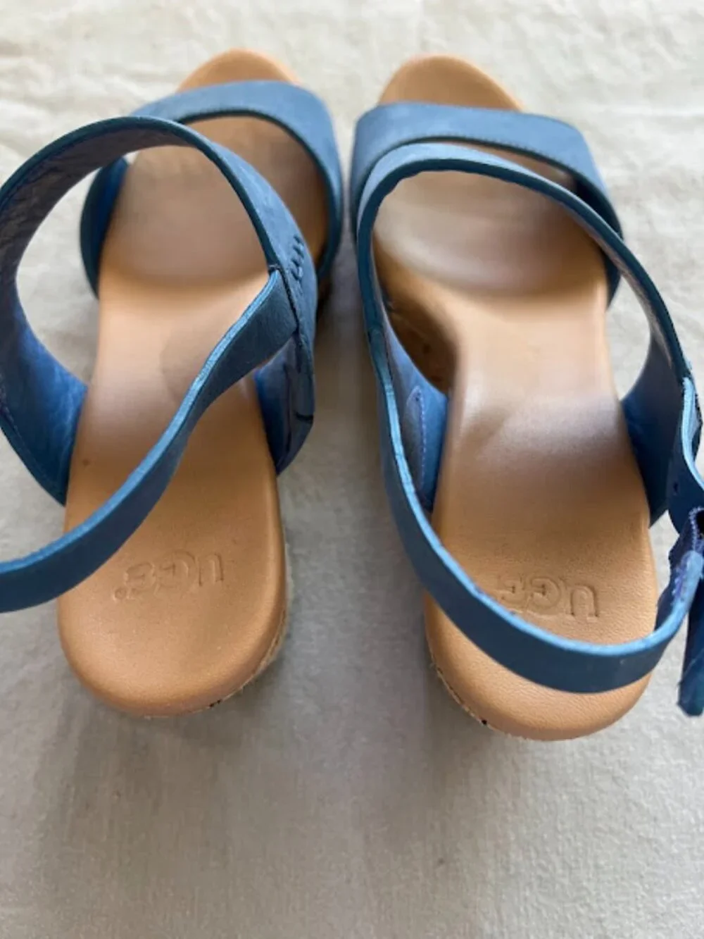 Ugg Australia Blue Elena Espadrille Wedge Sandals Size 7